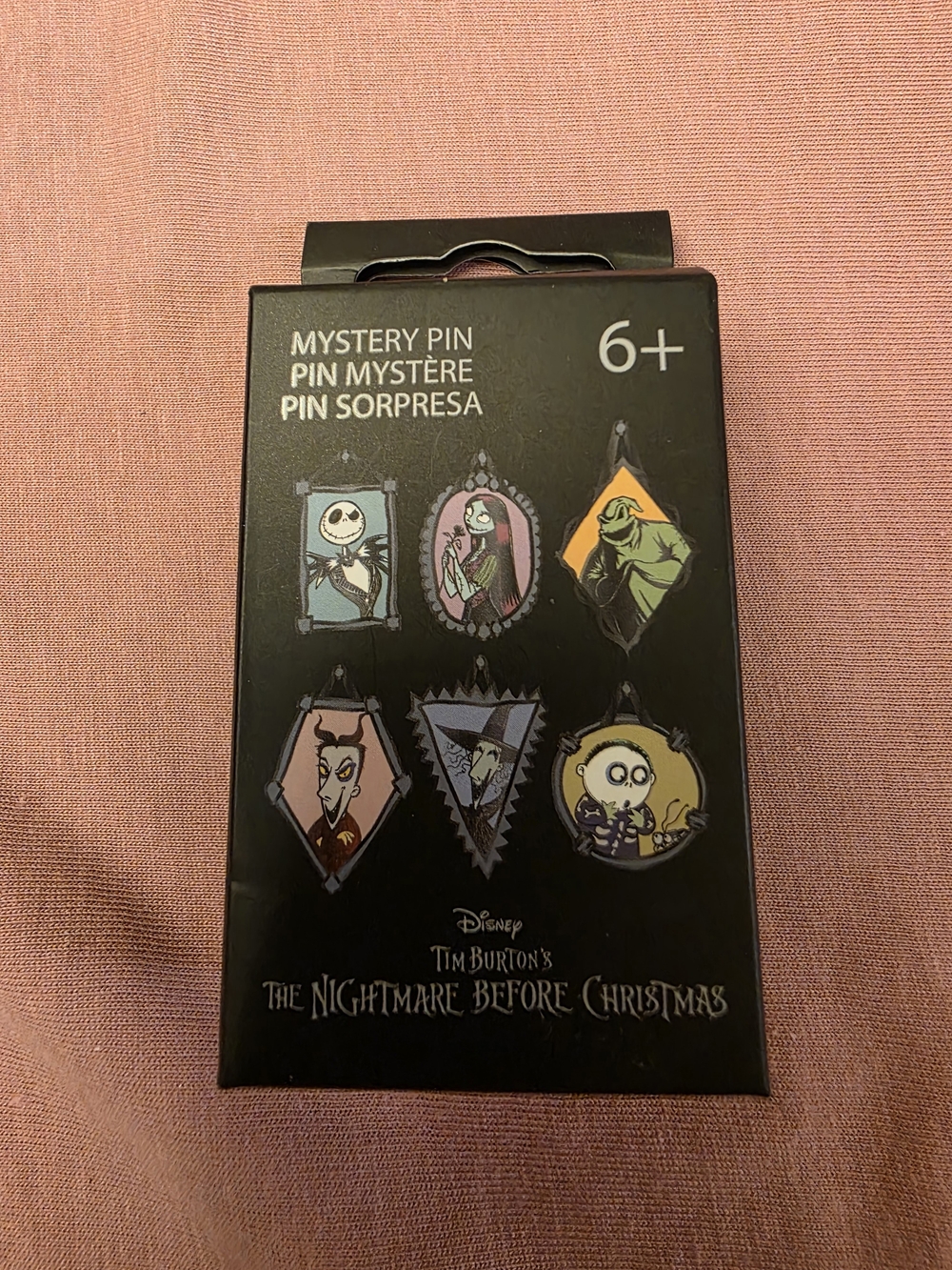 NIB Disney Mystery Pin – Black Packaging with White Mickey Logo